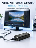 Caméra USB 3.0 4K de haute qualité Hardrock pour la capture vidéo, 1080P 30Hz pour le gaming, le streaming en direct, les ordinateurs portables et l'enseignement