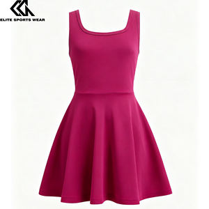 Mono Rosa Intenso con Tirantes Finos y Leggings, Diseño Cruzado en la Espalda con Aberturas, para Estudiantes Universitarias - Product Image 4