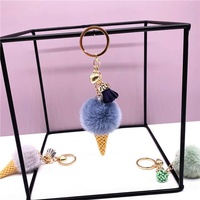 Pendentif en peluche douce 3D en forme de crème glacée personnalisée, 7 cm, écologique, multicolore, unisexe, pour breloque de sac, cadeau