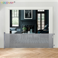 Barrière de sécurité rétractable pour bébé pour les escaliers, les portes, les couloirs, l'intérieur et l'extérieur, protection rétractable en maille de sécurité pour bébé