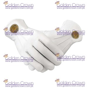 Gants maçonniques en cuir souple de haute qualité Grand Master Bullion Broderie | Fournisseur de gants en cuir de défilé maçonnique - Product Image 6