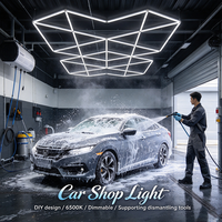 Lampu Toko Mobil LED Dapat Diredupkan Warna Putih Dingin DIY Rakitan Dapat Disesuaikan Mudah Dibongkar untuk Bengkel Mobil & Showroom
