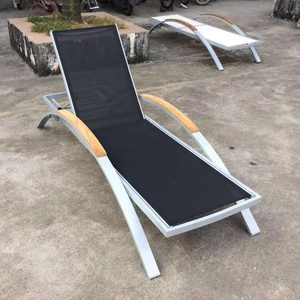 Gấp tắm nắng ghế có thể điều chỉnh đồ nội thất sân vườn Sun ghế gỗ tếch lưới nhôm ngoài trời Chaise ghế - Product Image 3