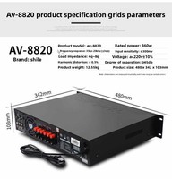Kit de système audio pour salle de conférence SHILE AV-8820 BX-108 : amplificateur sans fil Bluetooth à gain fixe, enceintes murales pour la maison
