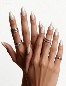 <span class=keywords><strong>Ongles</strong></span> Press-on Faits Main 10 Pièces Personnalisables Amande Moyenne Blanc Laiteux Effet Nacré Chrome <span class=keywords><strong>Hailey</strong></span> <span class=keywords><strong>Bieber</strong></span> <span class=keywords><strong>Ongles</strong></span> Glacés à Presser - Product Image 6