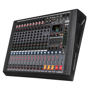 Mezclador de Sonido Profesional GS14X de 500w*2 y 14 Canales, Consola de Mezclas con Reverberación Integrada, MP3, Bluetooth, Metálico, 99 Presets - Product Image 1