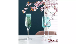 Blue Colored Ribbed <strong>Champagne</strong> Flute Glass Crystal Glass Wedding <strong>Champagne</strong> Glasses <strong>Champagne</strong> <strong>Coupes</strong> - Product Image 4