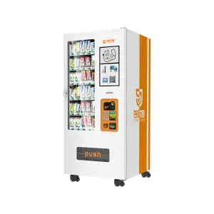 JSK Ce mesin penjual otomatis layar sentuh 55 inci bersertifikasi untuk cokelat dan makanan ringan