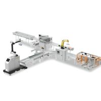 Robot de palettisation industriel automatique pour le chargement et le déchargement de palettes, manutention des matériaux en entrepôt, transfert de palettes