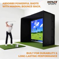 Kit Completo de Simulador de Golf Impact Sport - Modelo IMP005 - Incluye Pantalla de Impacto, Estructura de Acero y Sistema de Bungee