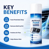 Nettoyant désodorisant pour climatisation de voiture, mousse nettoyante pour grille d'aération, éliminateur d'odeurs, antibactérien, nettoyant en mousse pour système d'aération automobile