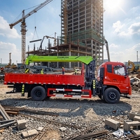 Grue de chargement montée sur camion HLW 6x4, grue hydraulique multi-sections, flèche de levage de 9,5 m, moment de levage élevé