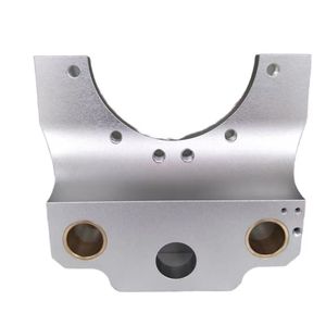 Bloc de support en aluminium usiné OEM avec douille en laiton intégrée, fabricant chinois, composant de montage de machine sur mesure - Product Image 1