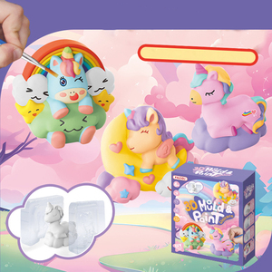 DIY着色涂鸦娃娃独角兽创意石膏画模具绘图套装玩具创意活动玩具儿童礼品 - Product Image 4