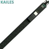KAILES K33 32A PDU en aluminium avec compteur, personnalisé, 18 prises, norme britannique, unité de distribution d'alimentation industrielle verticale, noir