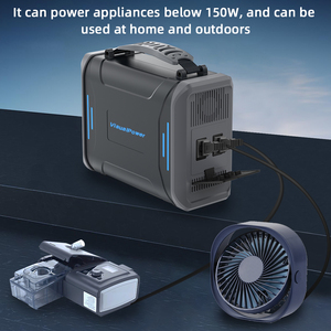 110V/220V 150W 휴대용 파워 스테이션 290Wh LiFePO4 파워 뱅크 백업 배터리 팩 CPAP 노트북 여행 와이파이 라우터 야외용 - Product Image 2