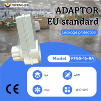Adaptateur de prise de protection contre les fuites RIFENG CE pour IP44, pour utilisation industrielle et hospitalière, appareil électrique, PRCD allemand