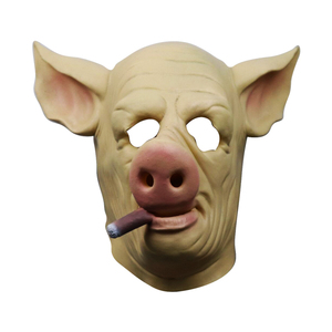 Máscaras de Látex de Alta Calidad con Cabeza de Cerdo, Máscara de Cigarro, Juego del Rey, Halloween, Terroríficas, Divertidas, Cosplay, Juguetes, Accesorios, Carnaval, Rave - Product Image 5