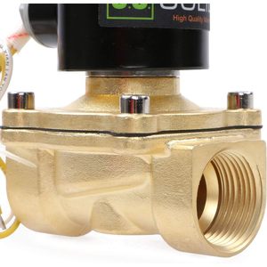 États-Unis Vanne solénoïde électrique en laiton massif 1 pouce 110V AC normalement fermée pour eau, air, huile, diesel - Product Image 3