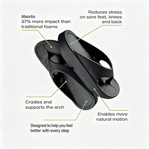 Infradito Ortopediche con Supporto Arco Plantare in EVA per Uomo e Donna, Sandali con Suola Spessa Ammortizzata per Comfort e Recupero, Sollievo dal Dolore al Piede da Fascite Plantare - Product Image 4