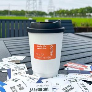 Gobelets à café en papier double paroi avec autocollants personnalisables, parfaits pour les fêtes d'anniversaire et les gobelets en papier creux - Product Image 4