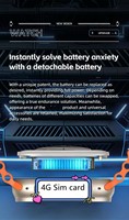 Montre connectée 5G 4G avec 2 batteries, caméra rotative, écran AMOLED, assistant vocal IA, téléchargement d'applications, Wi-Fi, GPS et carte SIM