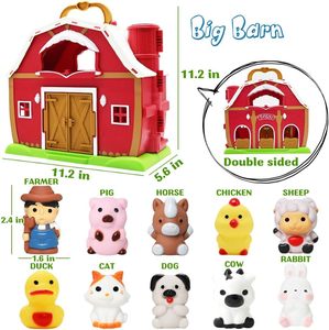 Huiye Vorschule Montessori Lernspiel zeug Nutztier <span class=keywords><strong>Finger</strong></span> puppen Set Farm Animal House Toy - Product Image 2