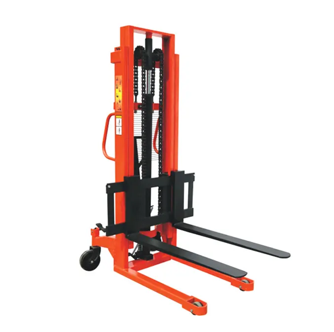 C-shaped steel manual hydraulic forklift 2 ton welding cylinder manual stacker