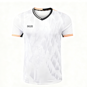 Camisetas Deportivas de Manga Corta para Bádminton, Transpirables y de Secado Rápido, de Poliéster, Unisex, con Diseño de Logotipo Personalizado, al por Mayor - Product Image 1