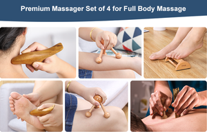 4 in 1 strumenti di massaggio di terapia di <span class=keywords><strong>legno</strong></span> tradizionale strumenti di <span class=keywords><strong>legno</strong></span> massaggio ai piedi rullo Gua Sha massaggio corpo strumenti <span class=keywords><strong>per</strong></span> <span class=keywords><strong>scolpire</strong></span> - Product Image 4