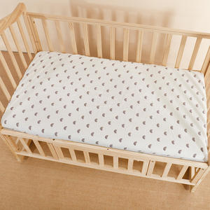 Pabrik langsung grosir 100% katun lembar dipasang bayi Solid bayi baru lahir penutup kasur dicetak seprai tempat tidur polos - Product Image 6