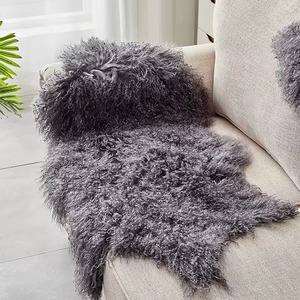 Chính hãng Tây Tạng Mông Cổ da cừu khu vực Thảm len dài xoăn tóc ẩn lông thú tấm da mat Thảm ném cho phòng ngủ phòng khách - Product Image 1