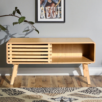 Triangle couloir salon de luxe Design moderne chambre armoire en bambou meubles de salon en bois meuble TV et Table basse