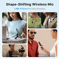 BOYA mikrofon Lavalier nirkabel 4 shape in 1 Mic untuk iPhone Android ponsel USB-C kamera untuk wawancara Streaming langsung