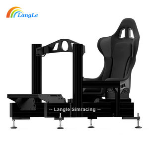 2025 nouvellement conception cadre de profil en aluminium noir Moza R5 roue de course Sim course plate-forme voiture <span class=keywords><strong>avion</strong></span> conduite Sim châssis de course - Product Image 2