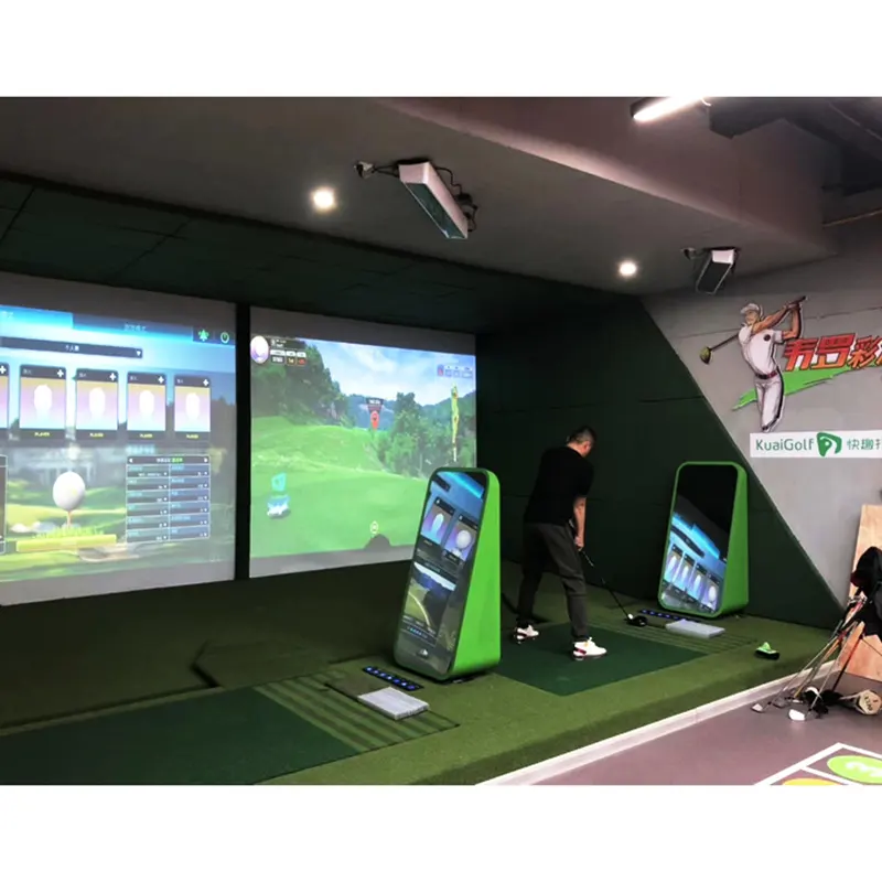 Yüksek kaliteli projeksiyon ekranı OEM kapalı Golf simülatörü projeksiyon perdesi golf ekran