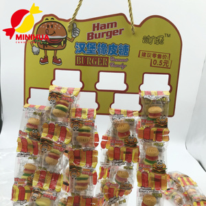 Bonbons gélifiés en forme de <span class=keywords><strong>mini</strong></span> <span class=keywords><strong>hamburger</strong></span> <span class=keywords><strong>halal</strong></span> personnalisés en gros, en forme de boule, doux, en saveur fruitée - Product Image 2