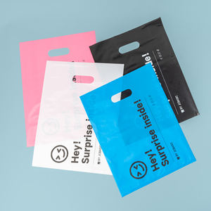 <span class=keywords><strong>Buste</strong></span> Personalizzate in Plastica Riutilizzabili per Regali e Spedizioni, Sacchetti con Manici Fustellati per lo Shopping - Product Image 2