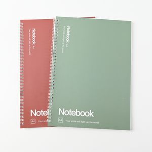 Cuaderno en espiral ligero A5 B5, 40 hojas, cubierta de tarjeta de marfil con encuadernación en espiral, logotipo personalizado y función plana abierta - Product Image 2