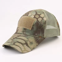 Venta al por mayor Personaje Venta caliente Personalizado Camo Hombres Bandera Parche Polo Estilo Malla Camuflaje Sombreros Gorra