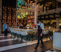 Haut de gamme Design parfait Restaurant Bar en marbre Forme carrée de grande taille Personnaliser Comptoir de bar