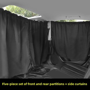 Five-Piece Set Sunshade Enhanced Privacy Mesh Car Rear Partition Curtains with Heat Insulation Features - Product Image 4