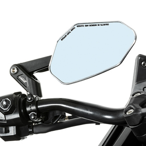 LOBOO RM03 Rétroviseur ultra grand angle anti-éblouissement <span class=keywords><strong>pliable</strong></span> en alliage d'aluminium Grand champ de vision Radis Design pour motos - Product Image 1