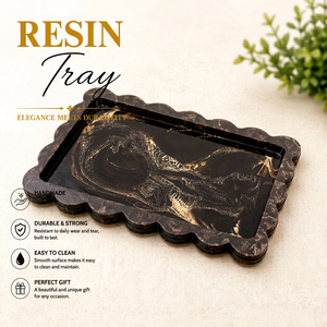 Bandeja de Almacenamiento de Resina MN EXPORTS, Diseño Rectangular Moderno, Hecha a Mano, Acabado Pulido, Fácil de Limpiar, Ligera y Decorativa - Product Image 1