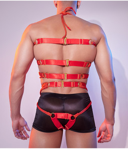Высокоэластичный металлический ремень для бондажа, новая сексуальная мужская цельная эротическая одежда с низкой посадкой, модный аксессуар для ролевых игр (SM) - Product Image 2