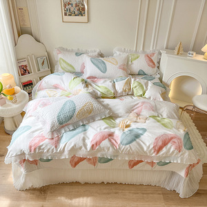 Cotton Country Style <strong>Princess</strong> Lace <strong>Bedding</strong> 4pcs Set - Product Image 2