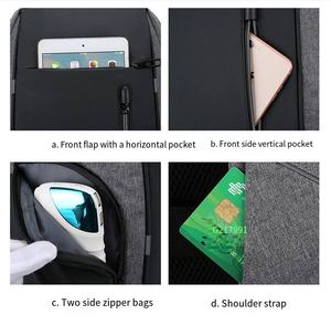 Sac à dos pour ordinateur portable d'affaires à la mode de 15.6 pouces avec USB pour unisexe logo personnalisé durable voyage en plein air étanche - Product Image 2