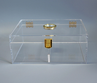 Boîte de rangement et d'exposition amovible en acrylique transparent hautement poli, écologique et recyclable, vente en gros