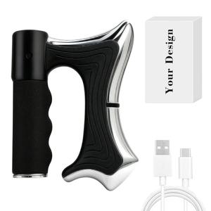 0728 Pistola de Masaje Inalámbrica con Carga USB Tipo-C, ABS + Zinc, Portátil, Diseño Curvo Ondulado, Ligera - Product Image 3