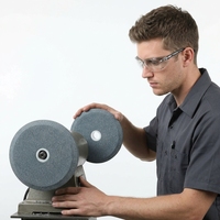 Meule de polissage et de meulage droite en céramique 150 mm, grain 46/60/80, pour moulage lisse de moules d'appareils électroménagers à face oblique